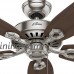Hunter 53241 Builder Elite 52-inch  Brushed Nickel Ceiling Fan with Five Brazilian Cherry/Harvest Mahogany Blades - B00ESVXQ08
